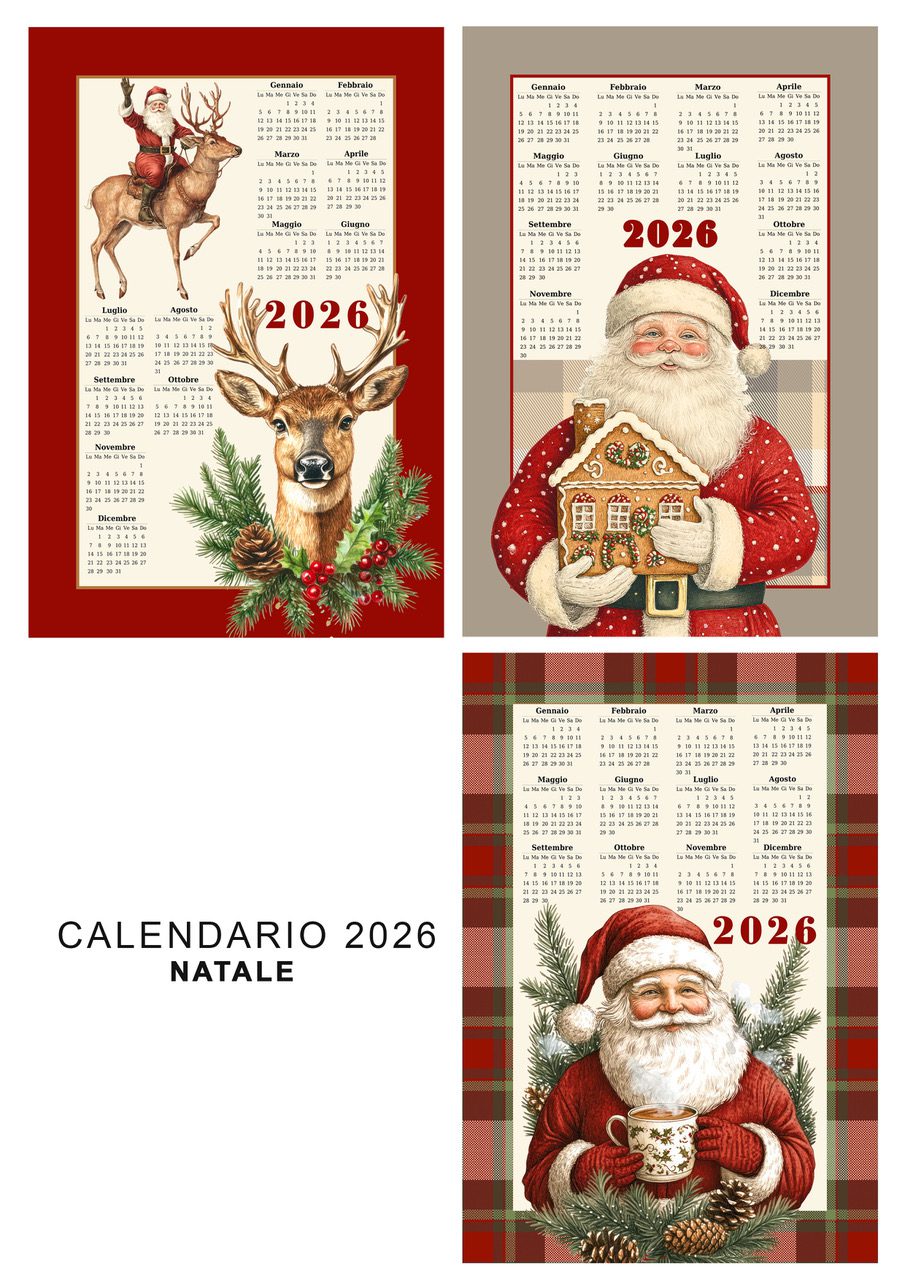 Tag House Set 3 Canovacci Assortiti Calendario Natale