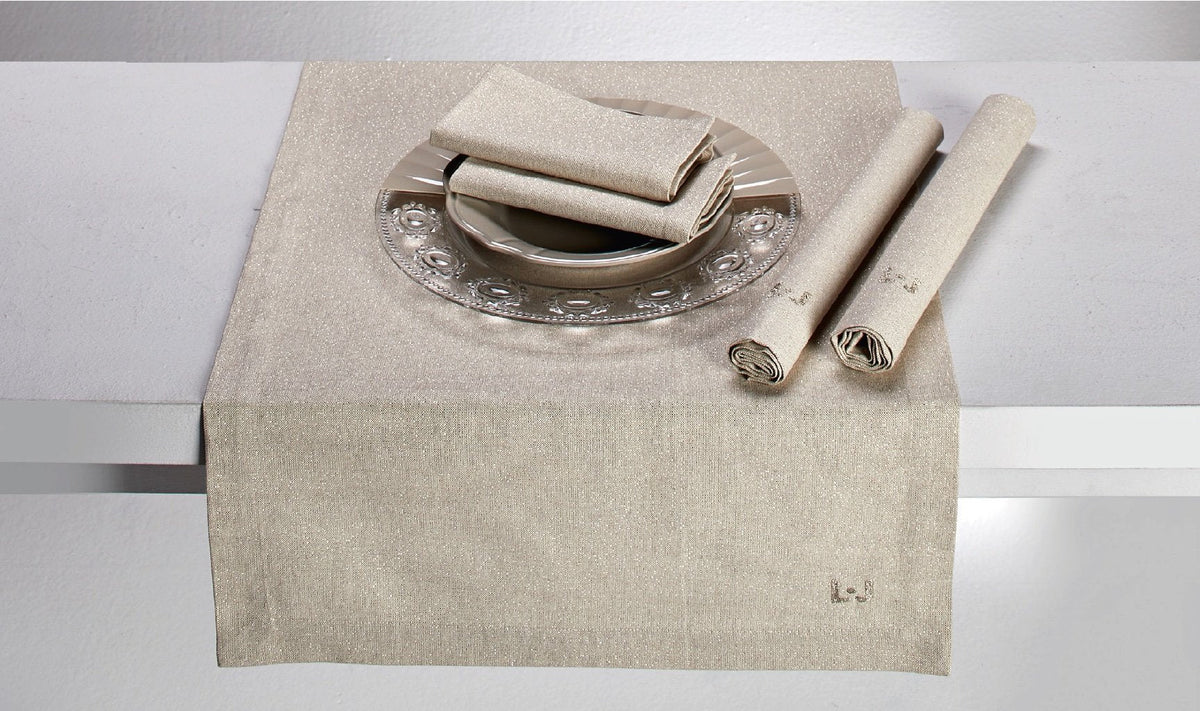 LIU JO TOVAGLIA CON LOGO RICAMATO SERIE NUOVO LUREX