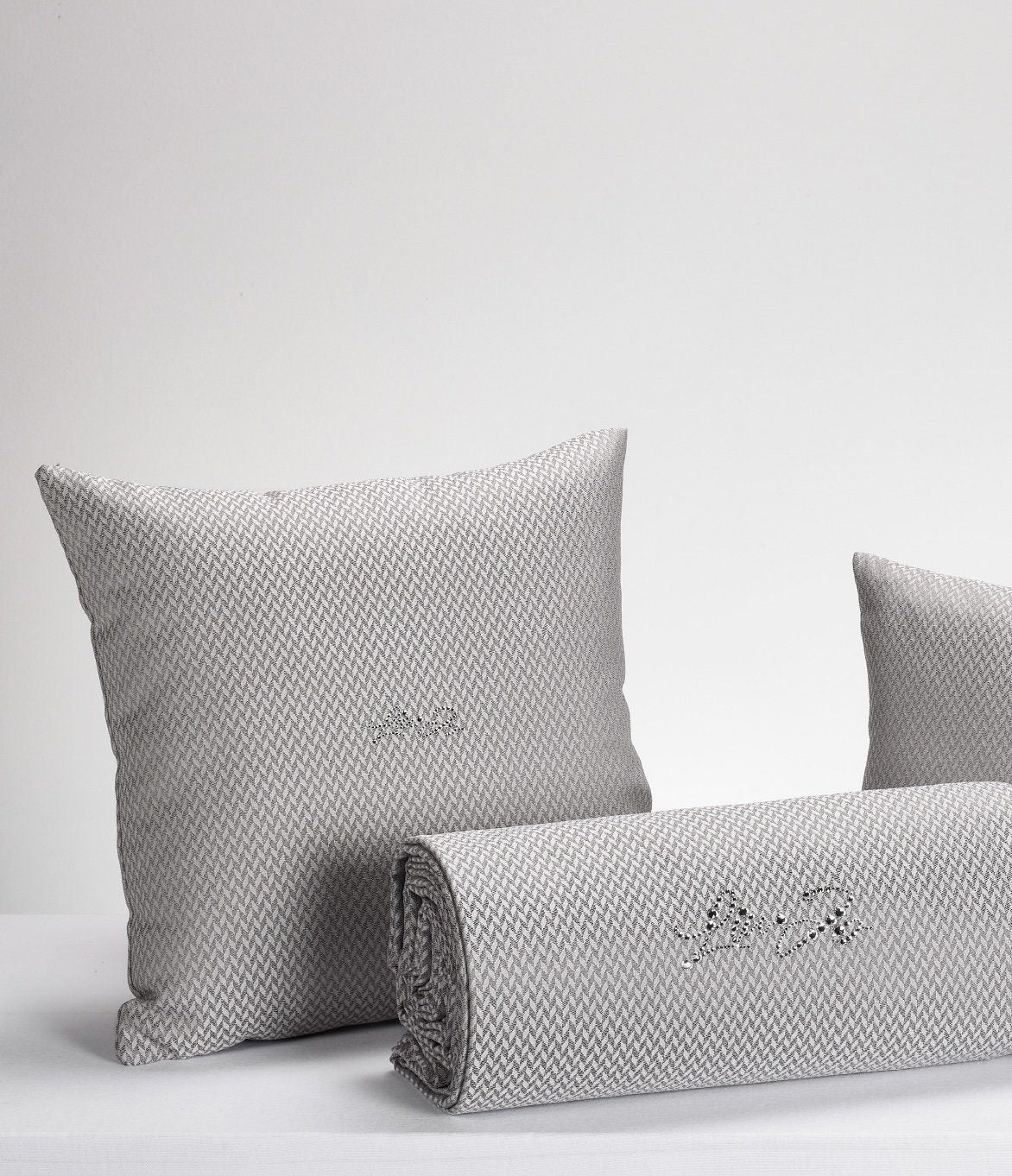 Liu Jo Copriletto liscio matrimoniale in jacquard con Swarovski Scoubidou