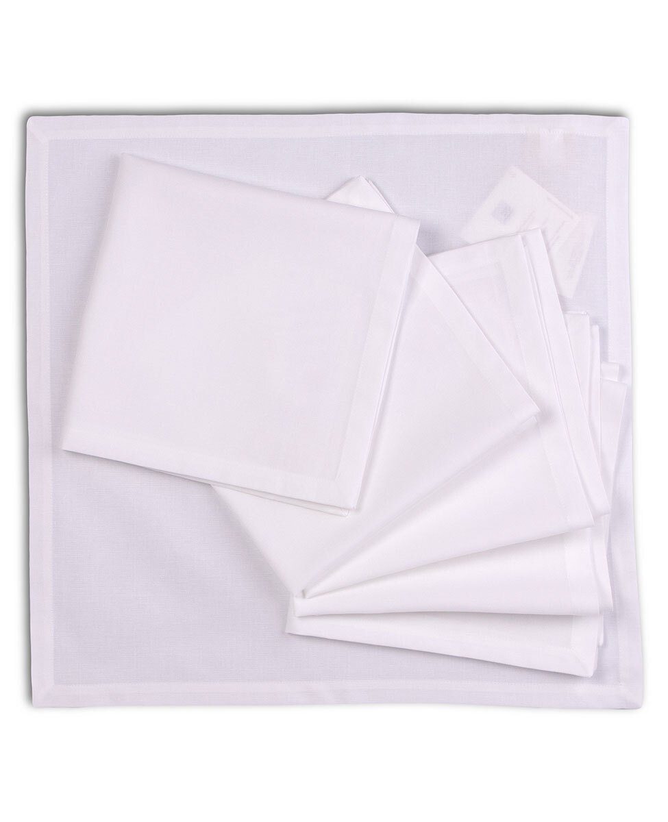 Blumarine Set 6 Tovaglioli In Misto Cotone Tinta Unita