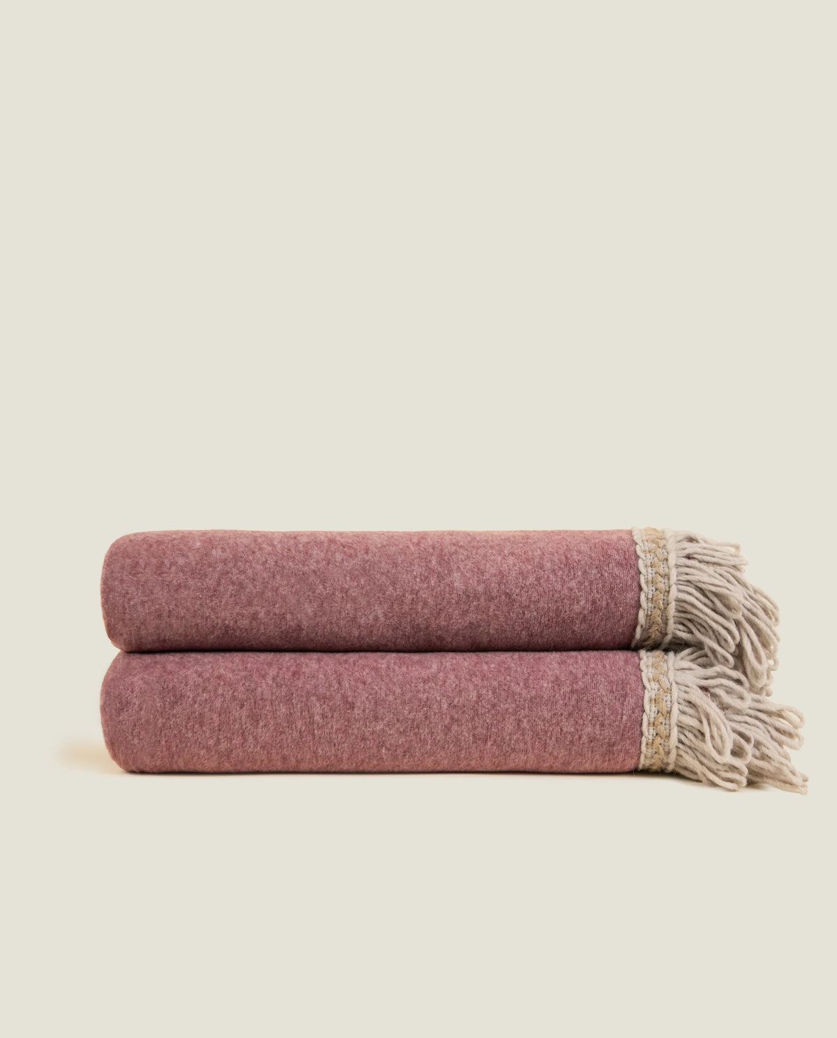 Frati Home Plaid Con Frange In Soft Bamboo Rousseau Granata