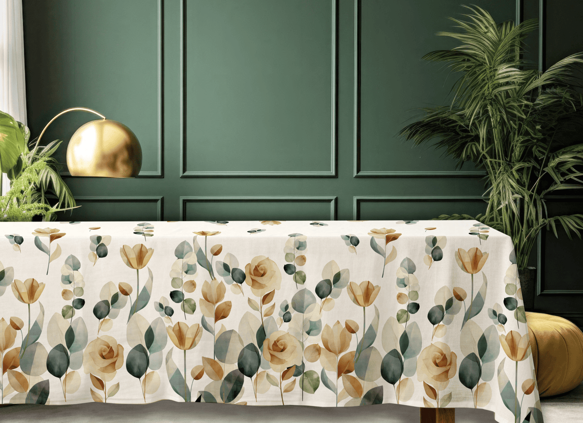 Tag House Design Tovaglia In Puro Cotone Stampato Stiloso