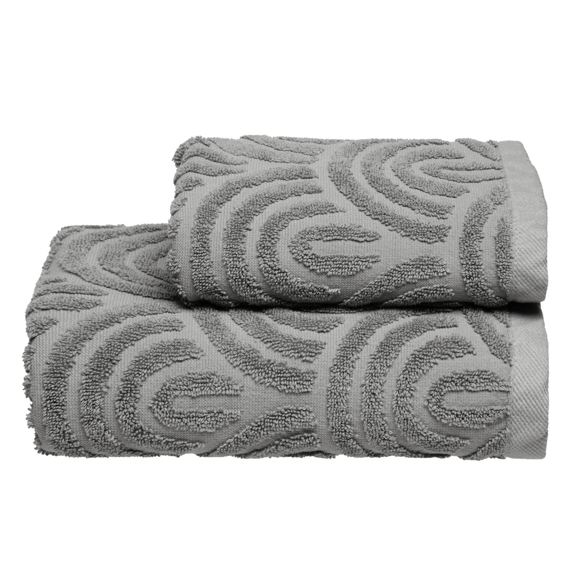 Biancoperla Set Asciugamani 1+1 In Spugna Di Cotone Jacquard Petra