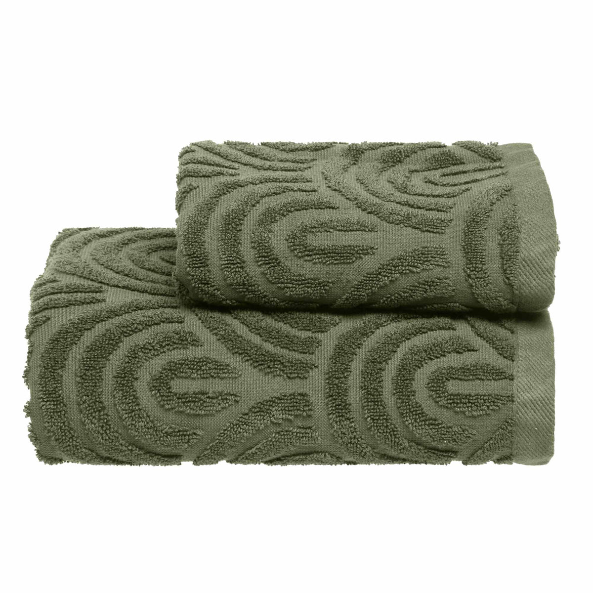 Biancoperla Set Asciugamani 1+1 In Spugna Di Cotone Jacquard Petra