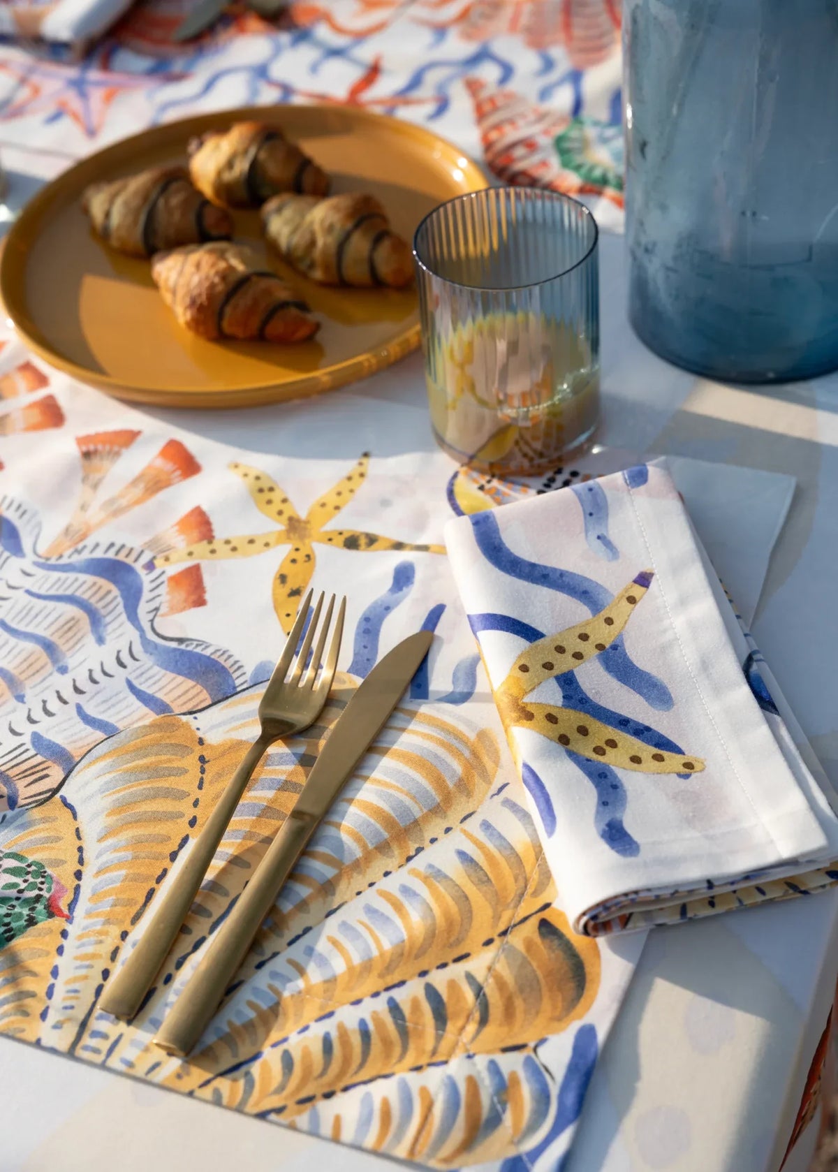 Napking Set 4 Americane In Raso Di Cotone Antimacchia ShellBay
