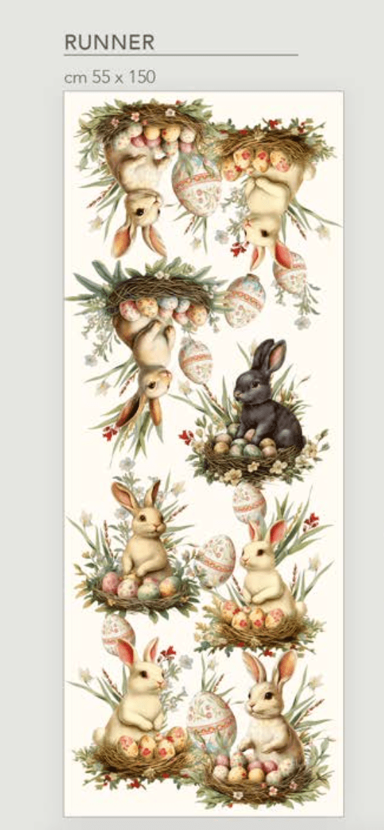 Tag House Artissima Tovaglia Di Pasqua e/o Runner In Cotone Stampato 4016 Pasqua