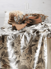 Maison Sucree' Tovaglia E/O Runner In Misto Lino Stampato Tale