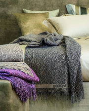 Borbonese Home Plaid In Misto Lana Tempo