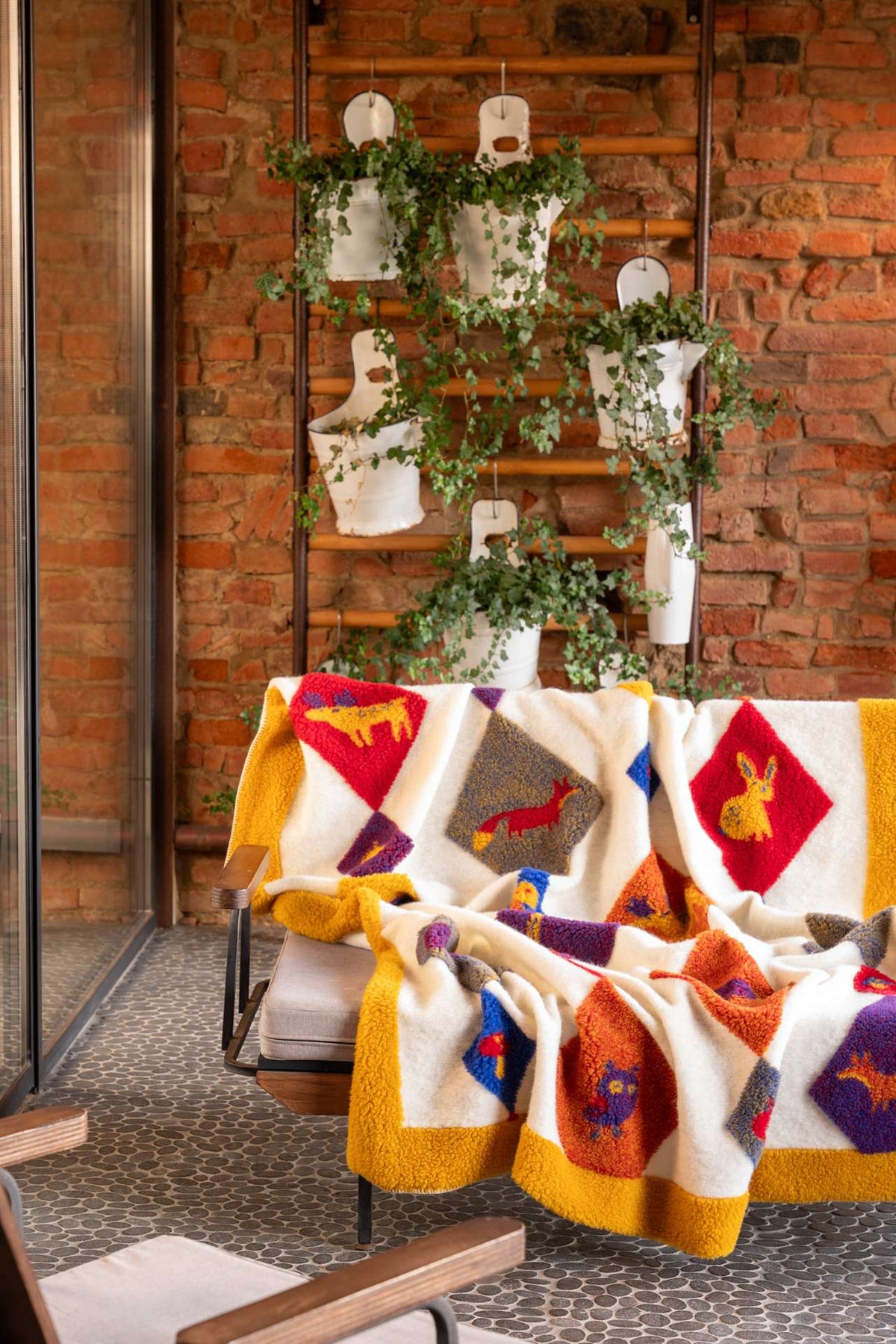 Tessitura Toscana Telerie Plaid In Lana Cotta Boscolandia