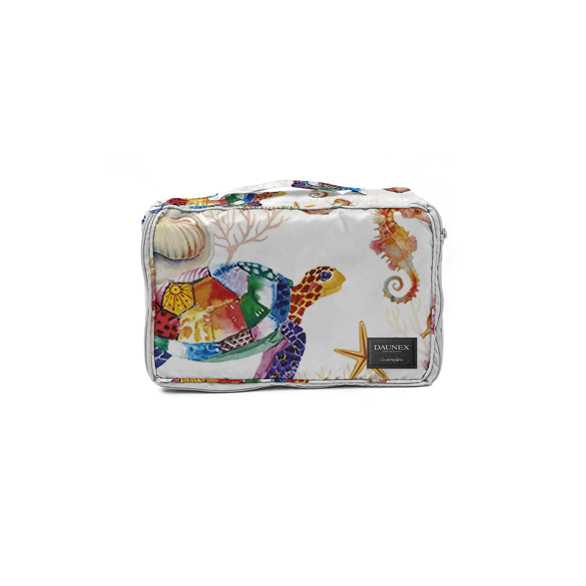 Daunex Telo Mare Doubleface In Microfibra Tartaruga Con Pochette