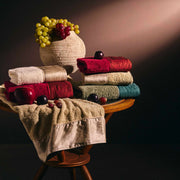 Biancoperla Set Asciugamani 2+2 In Spugna Di Cotone Toile Floral