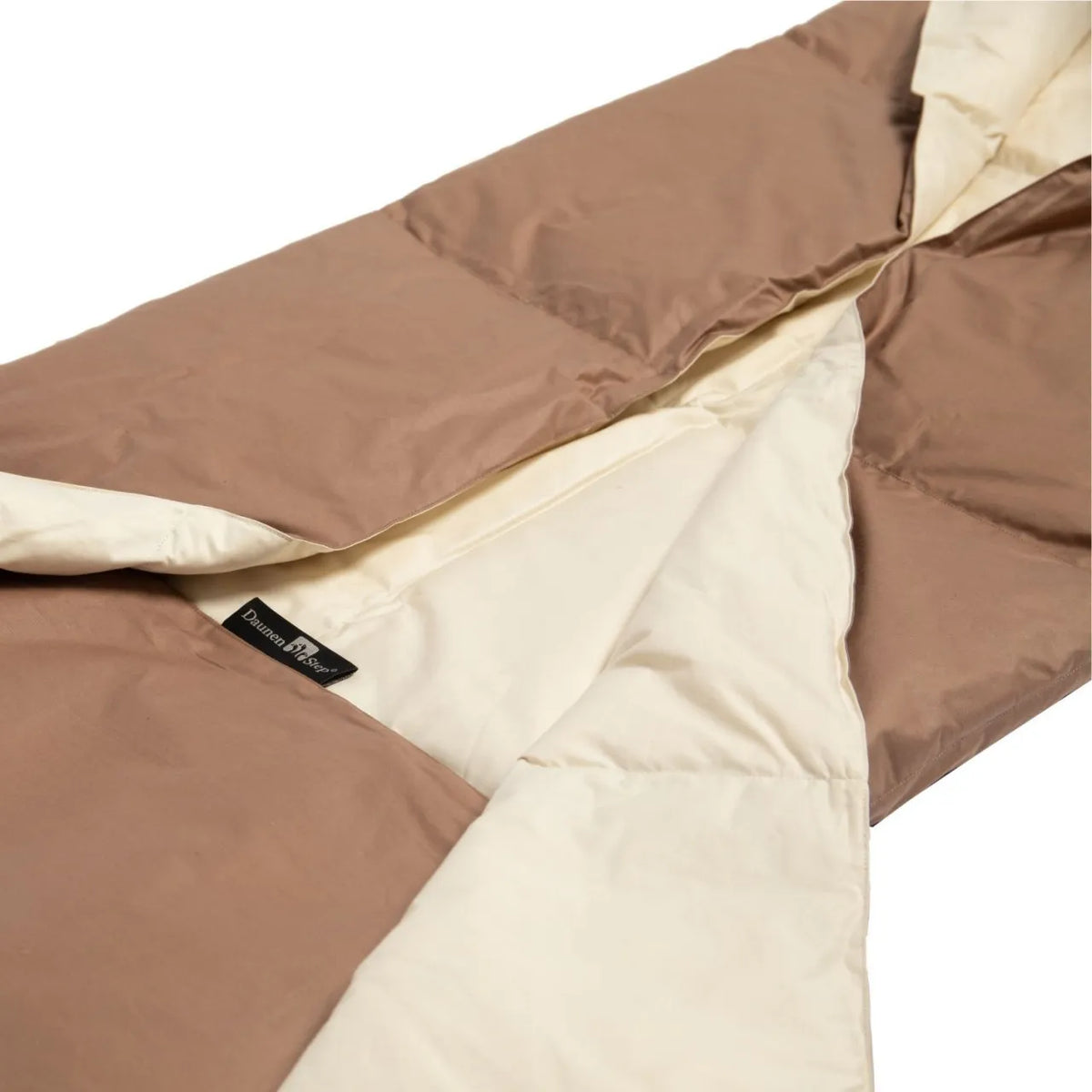 Daunenstep Plaid Bicolore In Piuma Trapuntino Mio Nocciolato