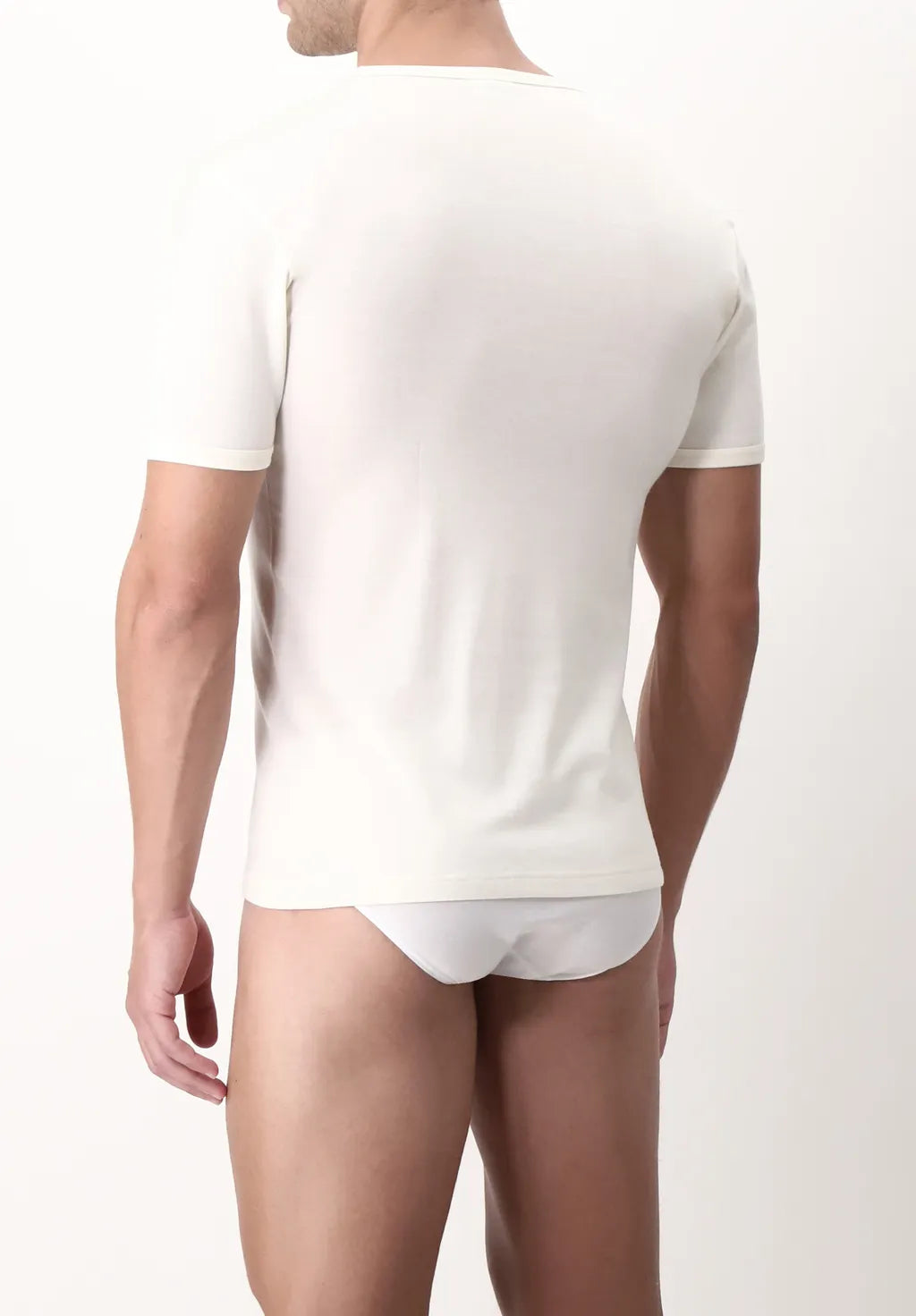 Perofil Maglia Scollo A V In Cotone Lana E Seta Vprt00189