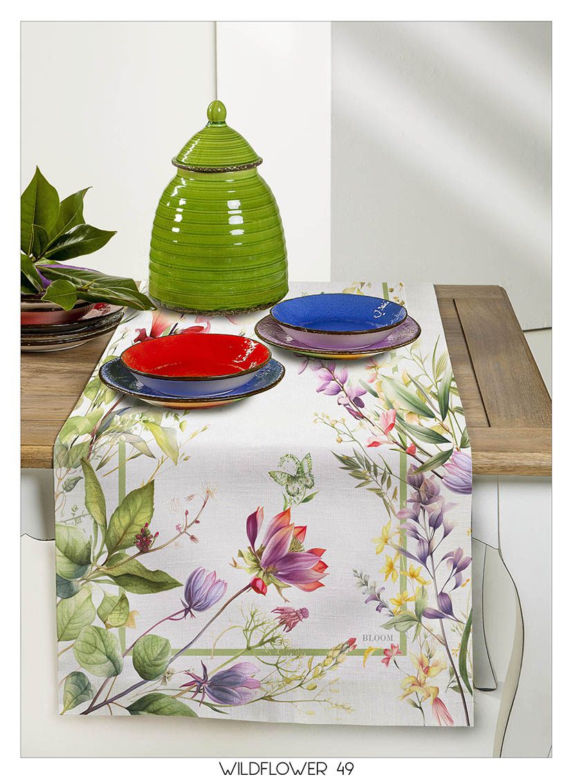 Tessitura Randi Bloom Runner In Cotone Stampato Wildflower