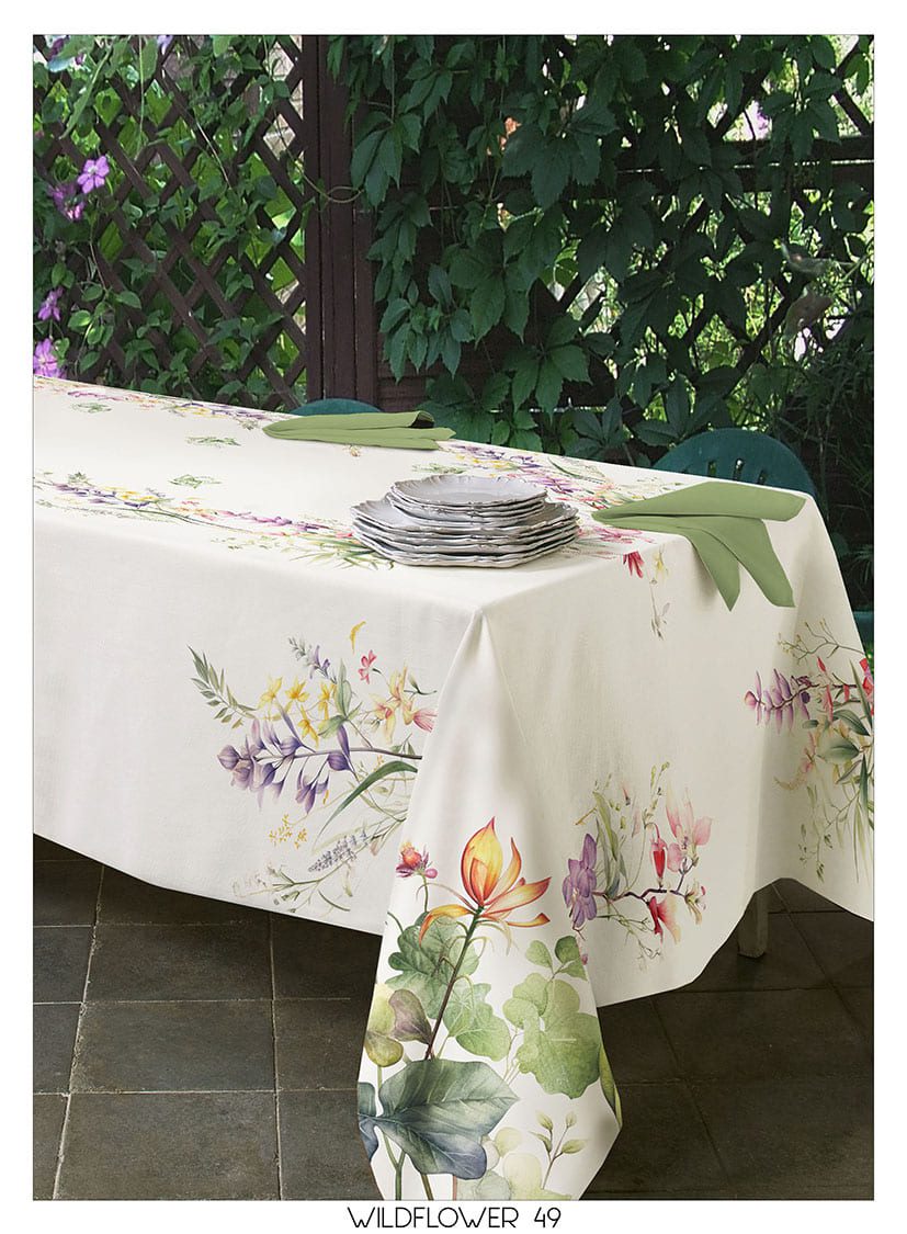 Tessitura Randi Bloom Tovaglia In Cotone Stampato Wildflower