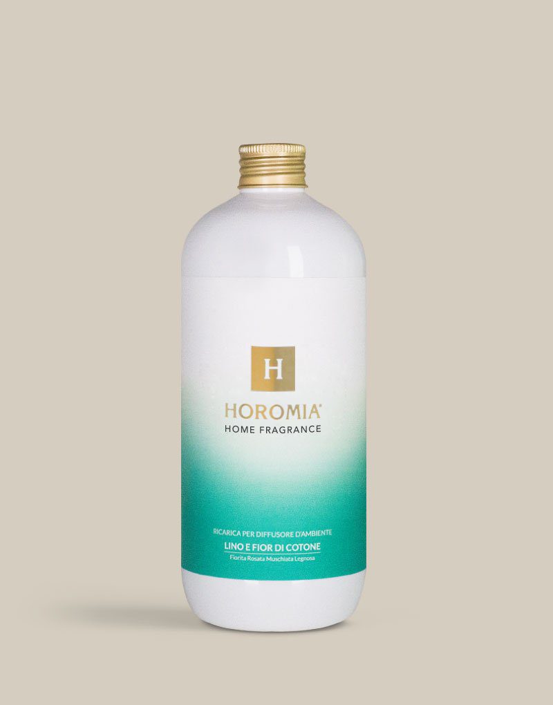 Horomia Ricarica Per Diffusore A Bastoncini Lino E Fior Di Cotone 500 Ml