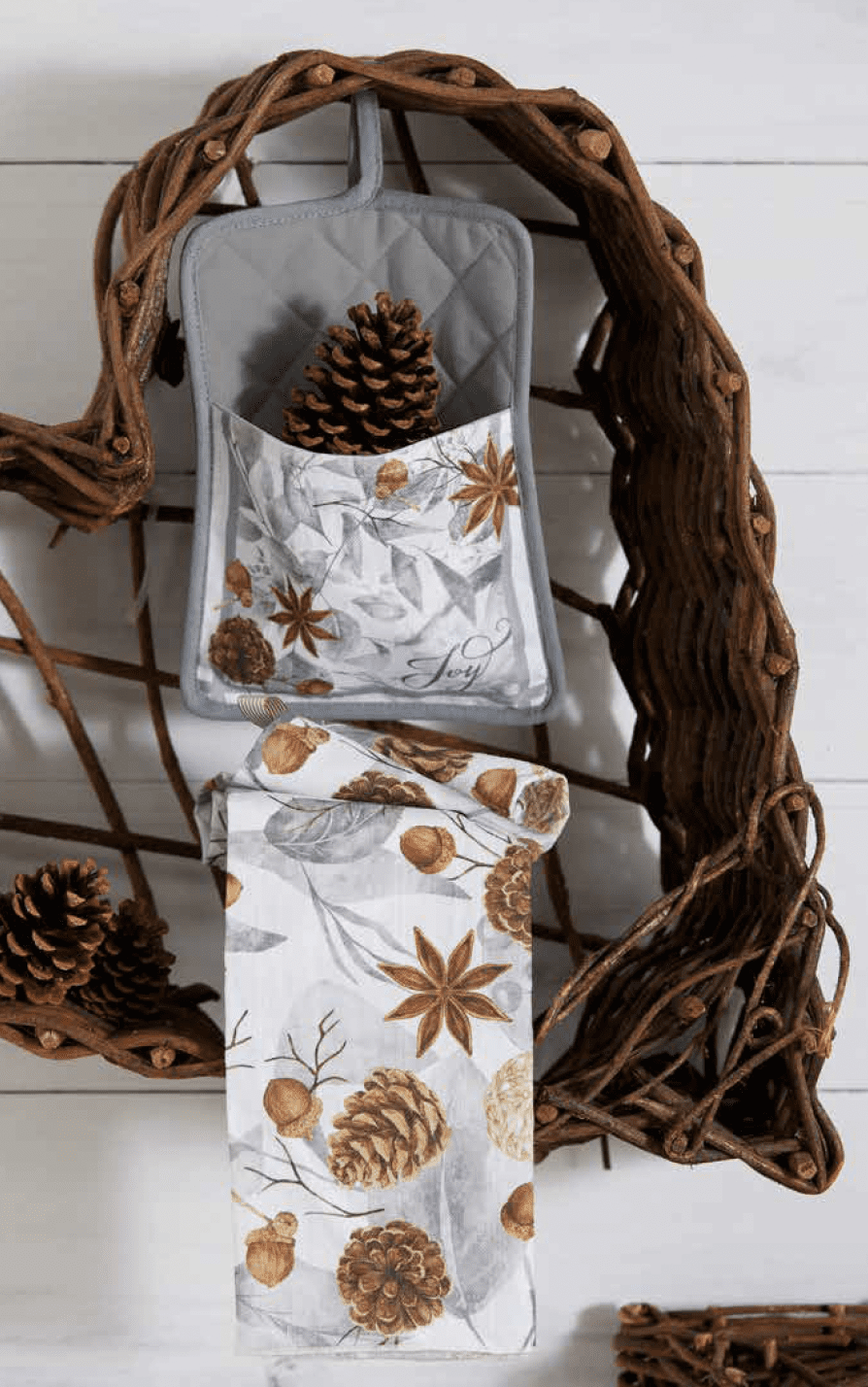 MAISON SUCREE' MAXI PRESINA CON CANOVACCIO IN COTONE STAMPATO XMAS TALE