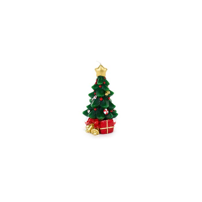 Nuvole Di Stoffa Candela Natalizia Albero Con Pacchetti 16,5cm