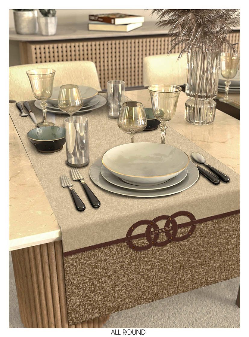 Borbonese Runner in cotone stampato All Round