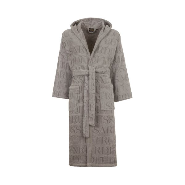 Trussardi Accappatoio Con Cappuccio In Spugna Di Cotone Overlogo