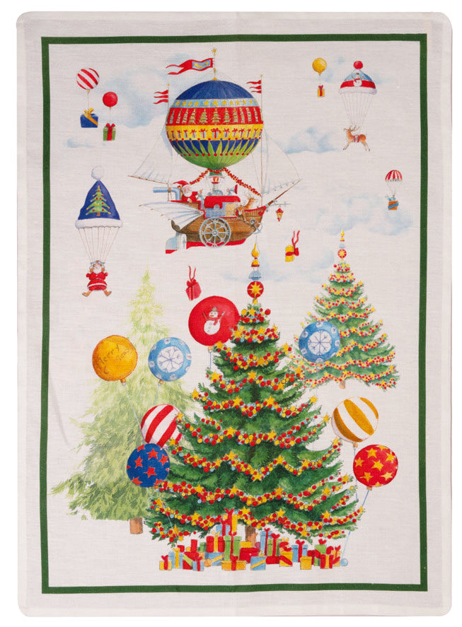 Tessitura Toscana Telerie Strofinaccio Natalizio In Lino Air Christmas