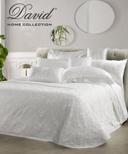 David Home Completo Lenzuola Matrimoniale In Raso Di Cotone Con Bordo Rose Jacquard Alba