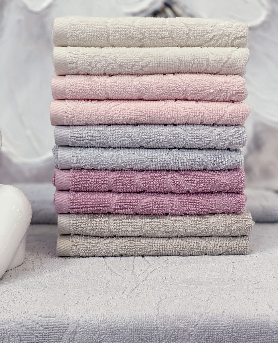 Svad Dondi Set Asciugamani 1+1 In Spugna Di Cotone Jacquard Anima