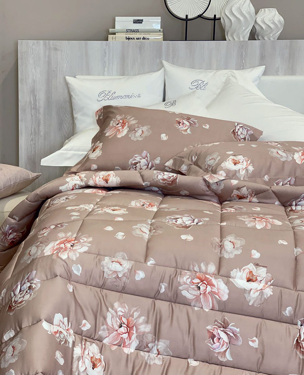 Blumarine Trapunta Matrimoniale In Raso Di Cotone Annika
