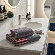 Carrara Set Asciugamani 1+1 In Spugna Di Cotone Velour Bora Bora