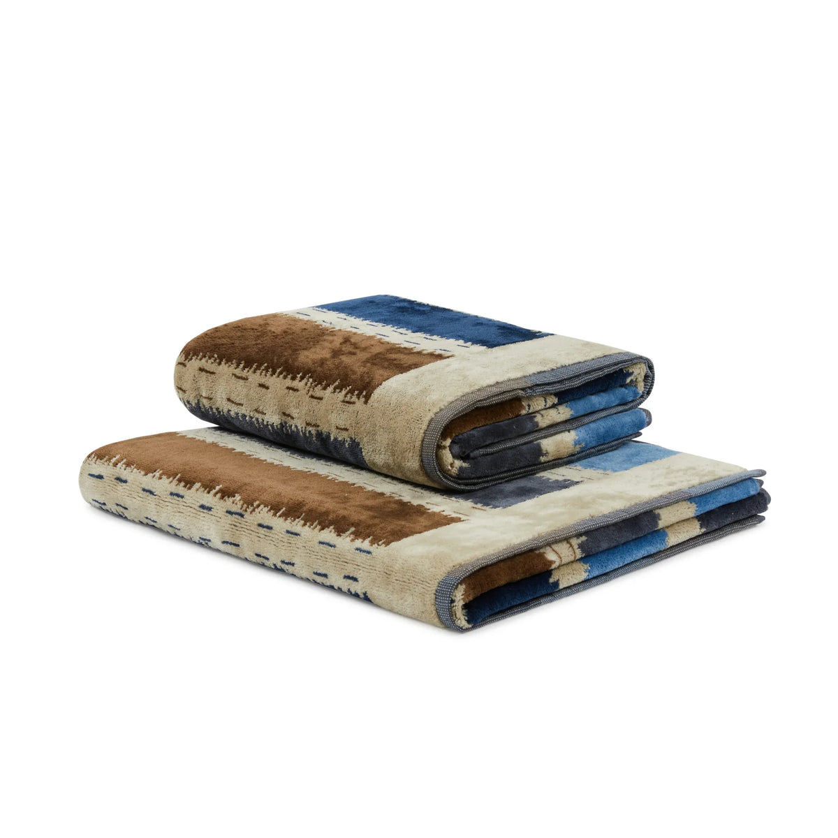 Carrara Set Asciugamani 1+1 In Spugna Di Cotone Velour Daza