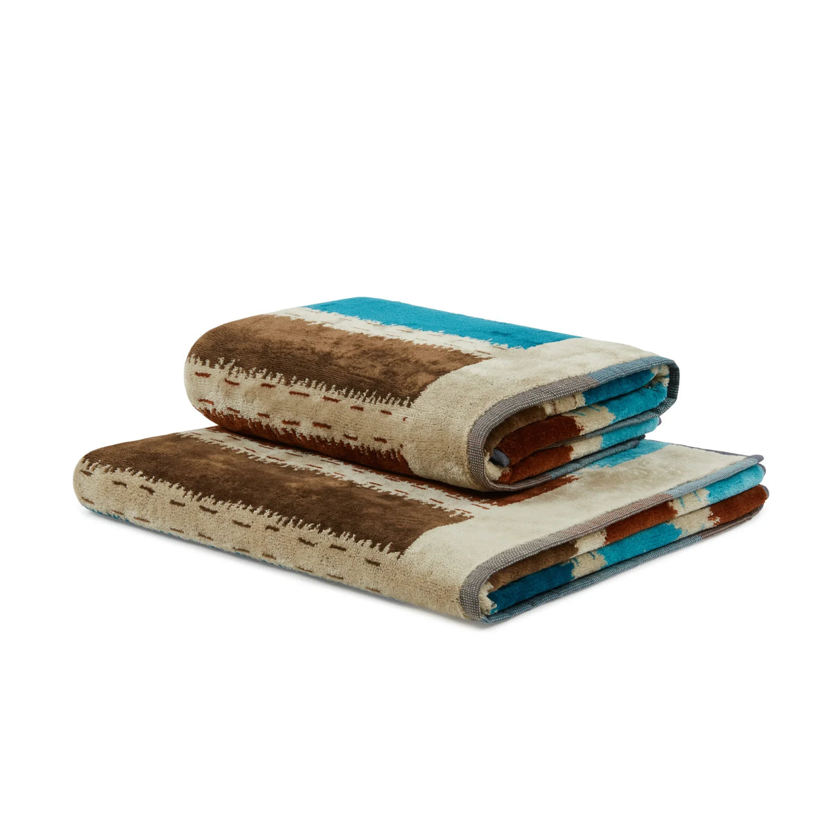 Carrara Set Asciugamani 1+1 In Spugna Di Cotone Velour Daza