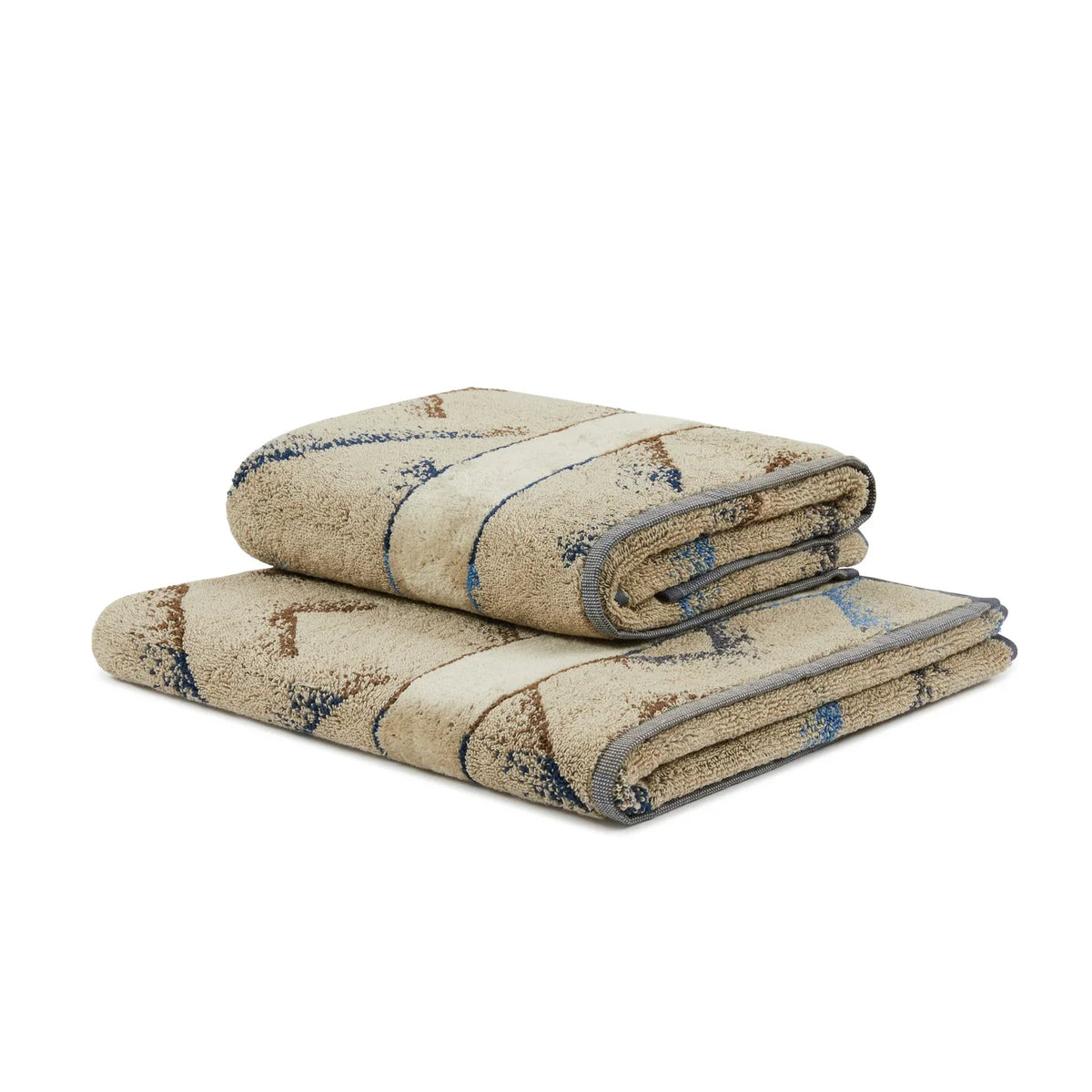 Carrara Set Asciugamani 1+1 In Spugna Di Cotone Velour Kanzi