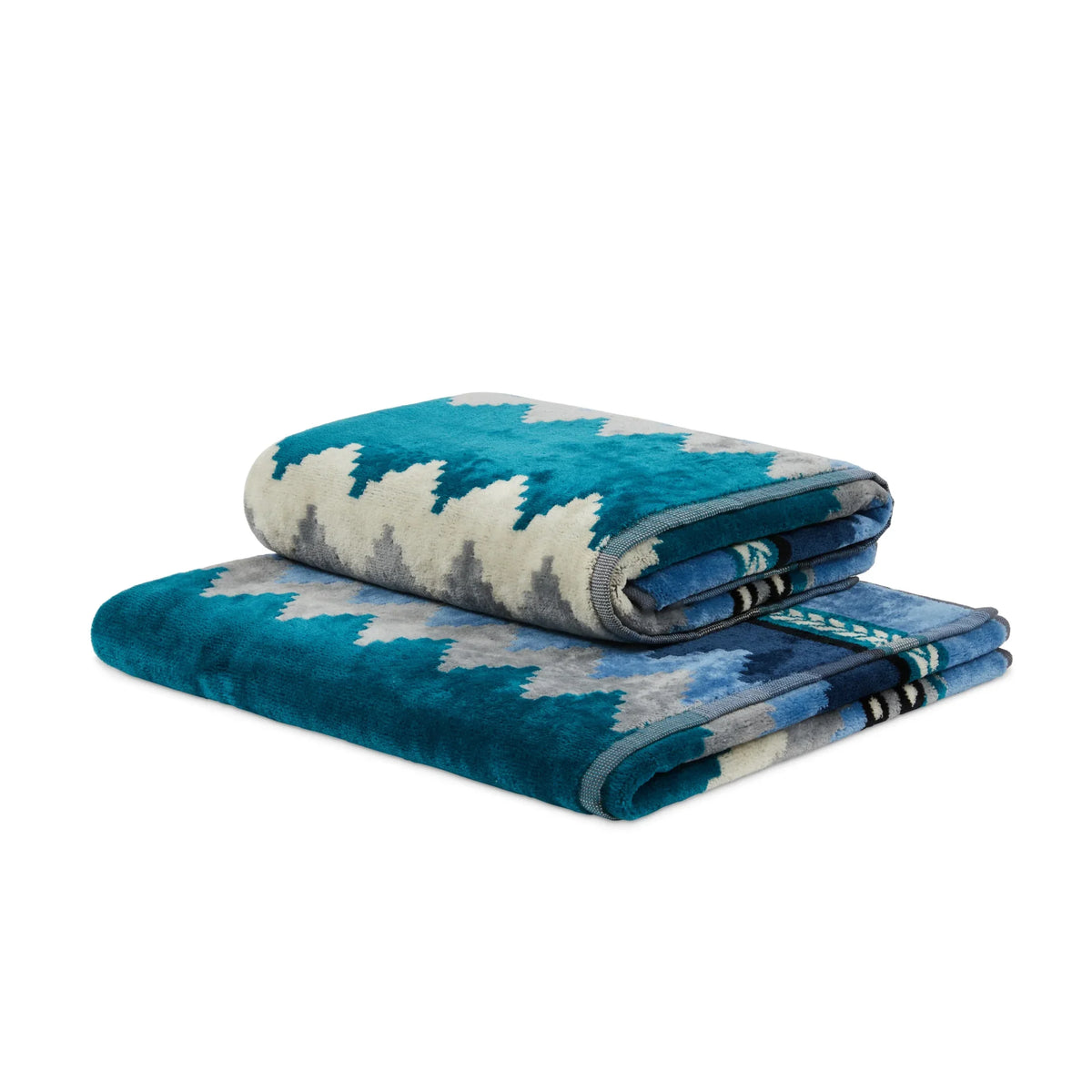 Carrara Set Asciugamani 1+1 In Spugna Di Cotone Velour Oseye