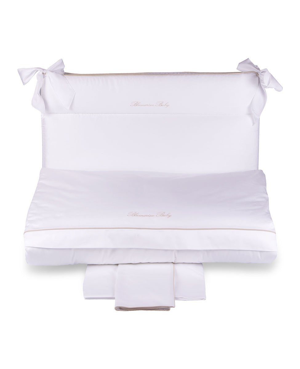 Blumarine Baby Completo Copripiumino 5 Pezzi Con Interno Estraibile Lettino Baby Blu