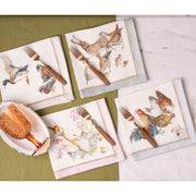 TESSITURA TOSCANA TELERIE 4DINNER SET 4 TOVAGLIOLI IN LINO STAMPATO BARN FRIENDS