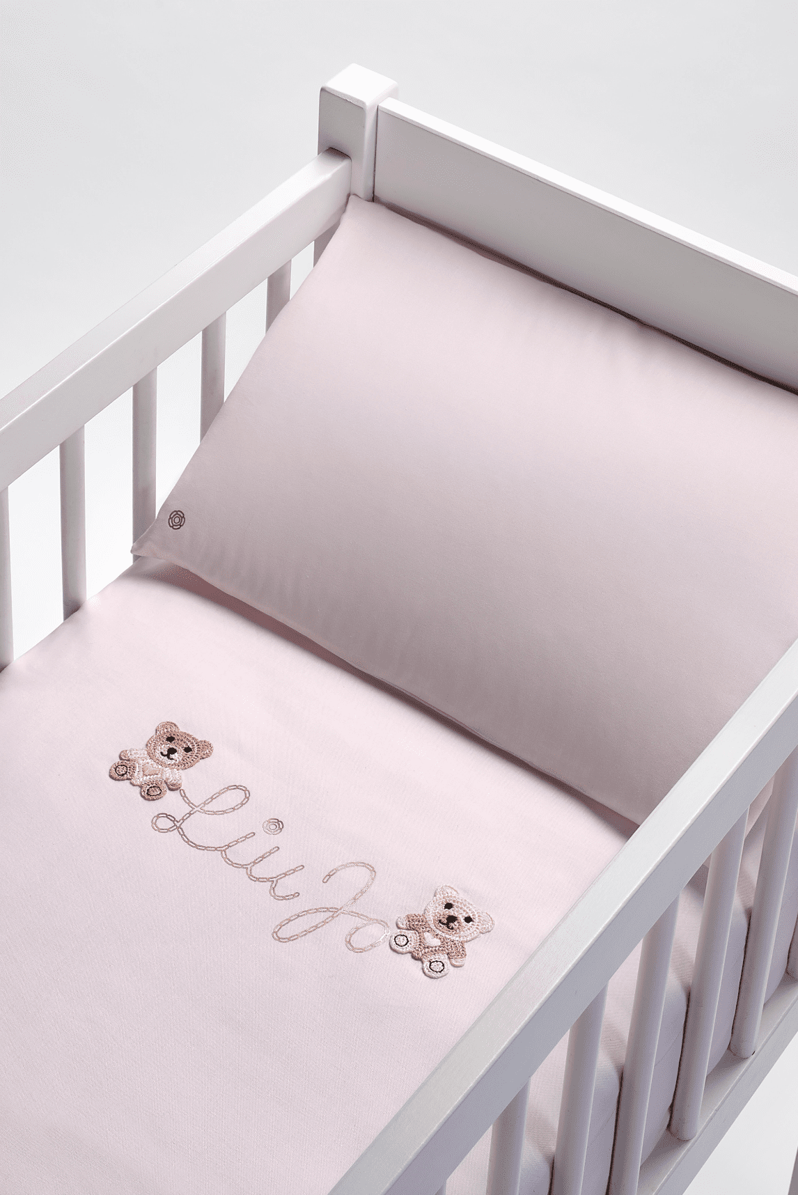 Liu Jo Baby Completo Copripiumino Culla/Carrozzina In Cotone Bear Bl636c