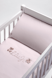 Liu Jo Baby Completo Copripiumino Culla/Carrozzina In Cotone Bear Bl636c