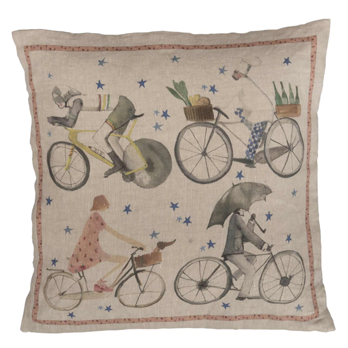 TESSITURA TOSCANA TELERIE CUSCINI DECORATIVI LINO BIKERS