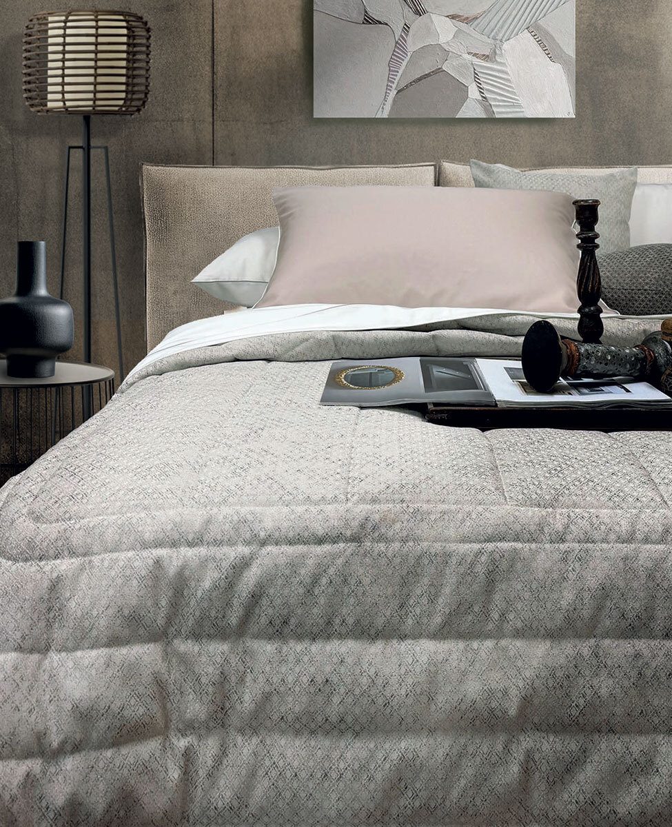 Svad Dondi Copriletto Trapuntato Matrimoniale In Tessuto Jacquard Bilbao