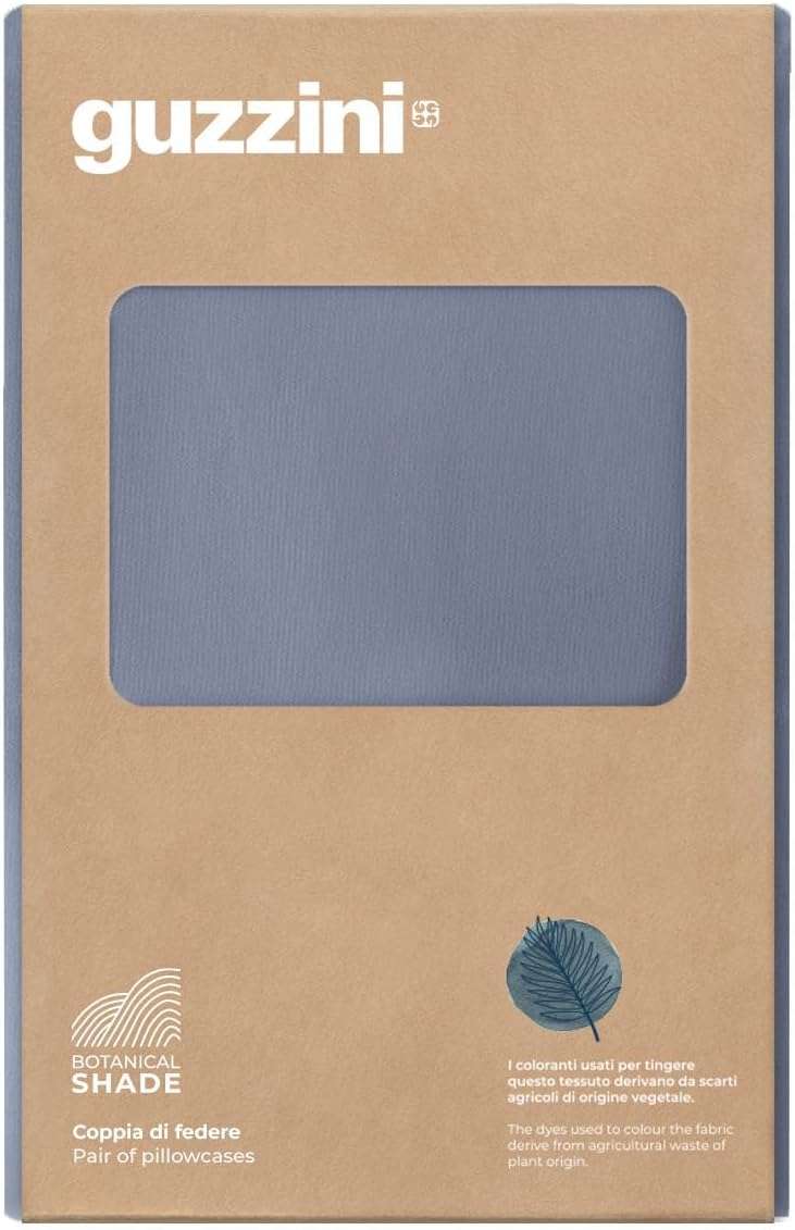 Guzzini Set 2 Federe In Cotone Organico Tinta Unita Botanical