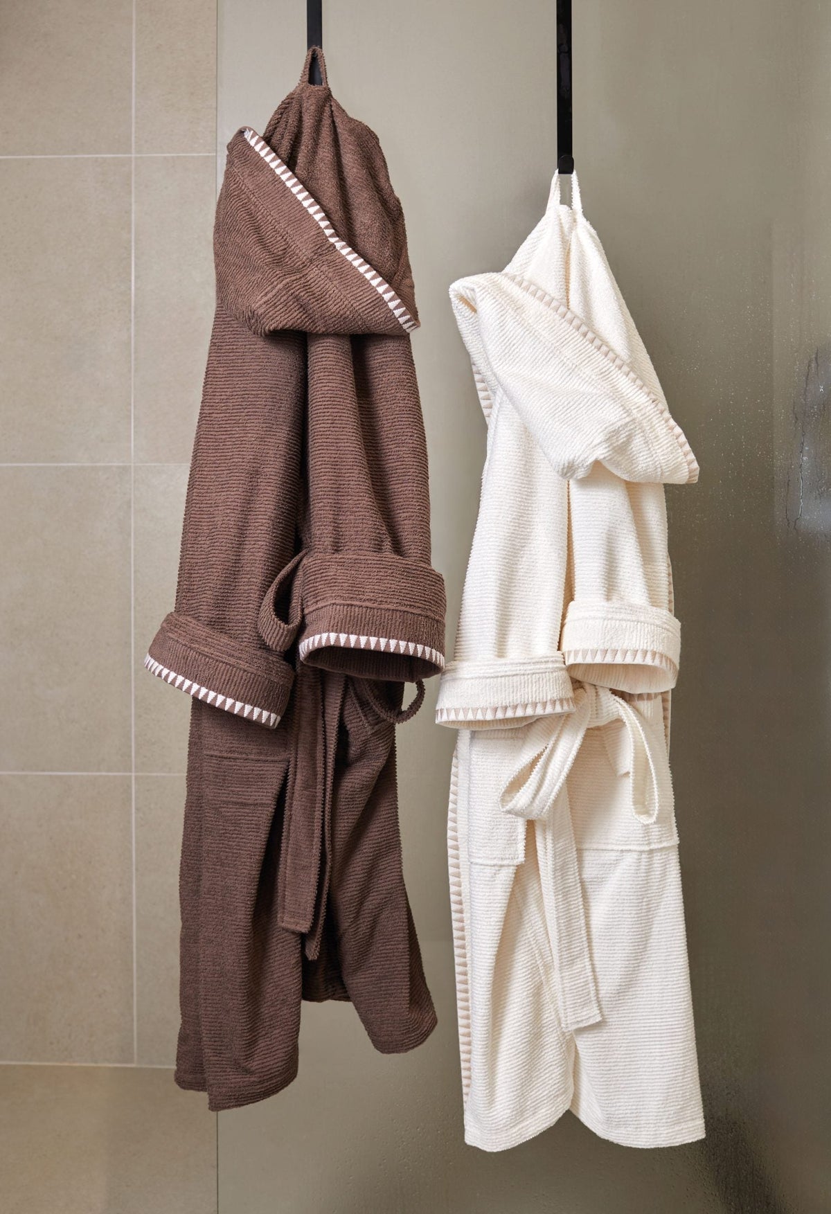 Maison Sucree' Accappatoio con cappuccio In Spugna Di Cotone Brera