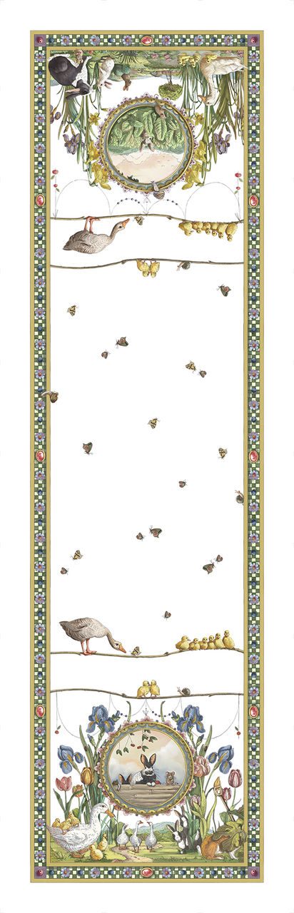 Tessitura Toscana Telerie Tovaglia E/O Runner In Lino Bunny Garden