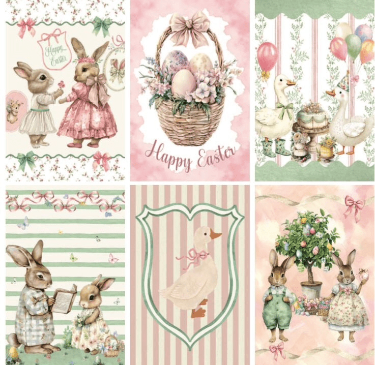 Maestri Cotonieri Set 6 Strofinacci Pasquali In Cotone Giardino Segreto