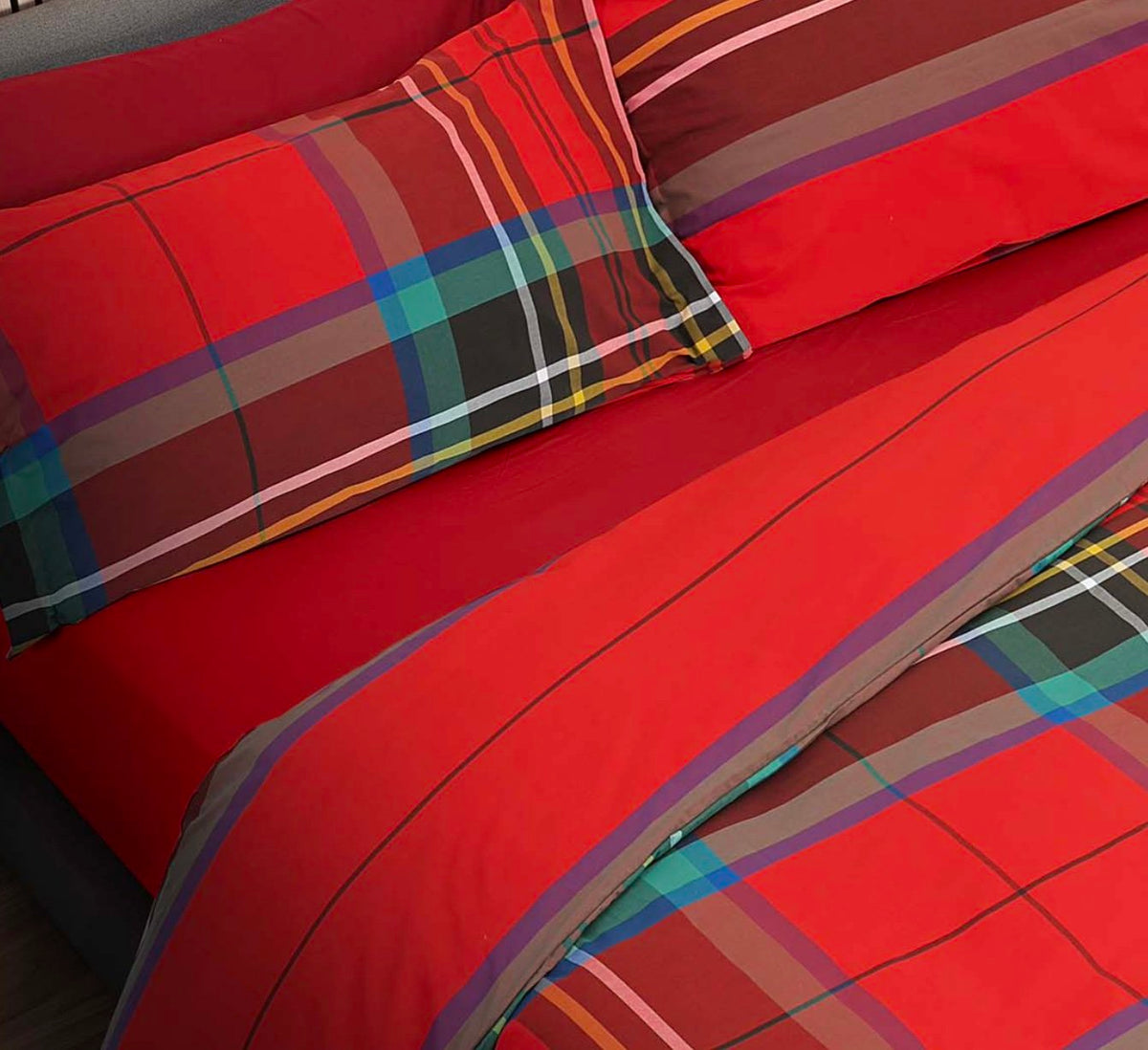 Daunex Parure Copripiumino Tinto In Filo Double Face Canterbury