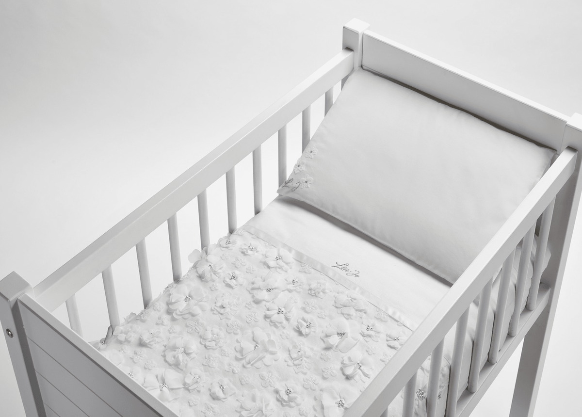 Liu Jo Baby Completo Copripiumino Culla/Carrozzina In Cotone Cerimonia Bl651c