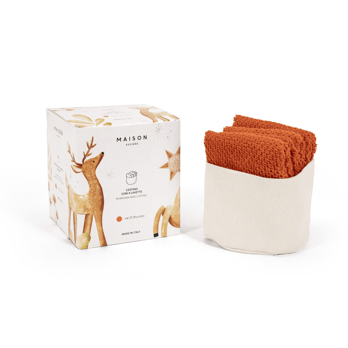 Maison Sucree' Cestino Lavette Borgo Natale