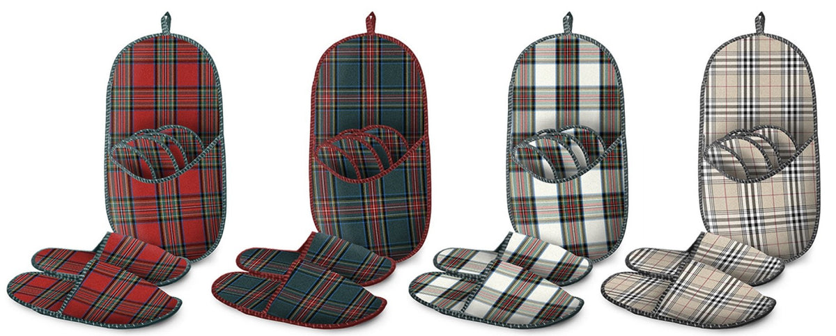 DAUNEX CIABATTONE SET FAMILY 4 PEZZI TARTAN