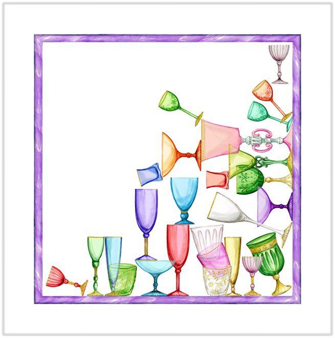 Tessitura Toscana Telerie 4Dinner Set 4 Tovaglioli In Lino Stampato Cincin