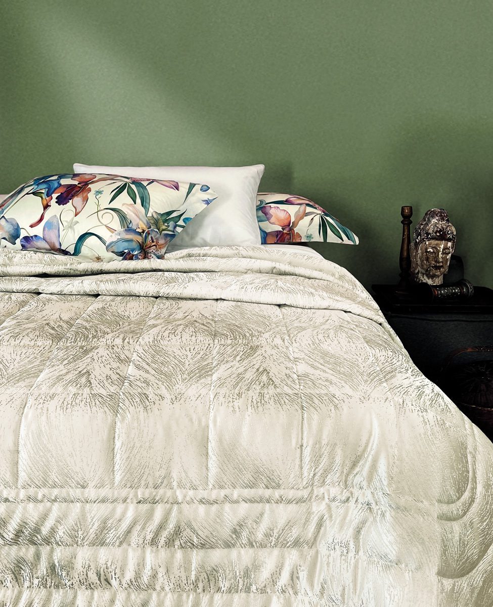 Svad Dondi Copriletto Trapuntato Matrimoniale In Tessuto Jacquard Claridge