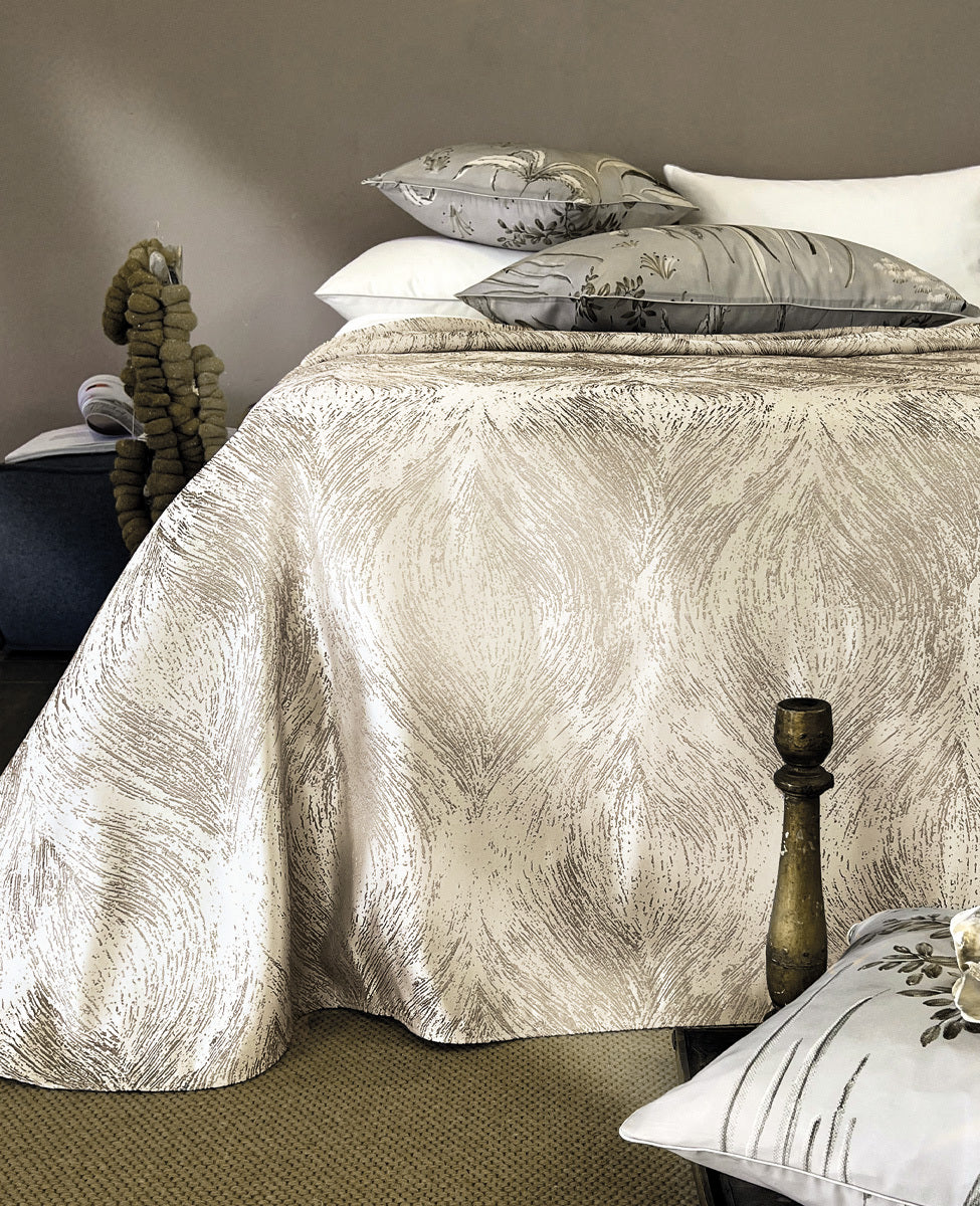 Svad Dondi Copriletto Liscio Matrimoniale In Tessuto Jacquard Claridge
